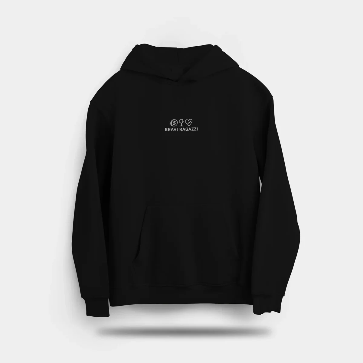 Oversize Hoodie Black Front